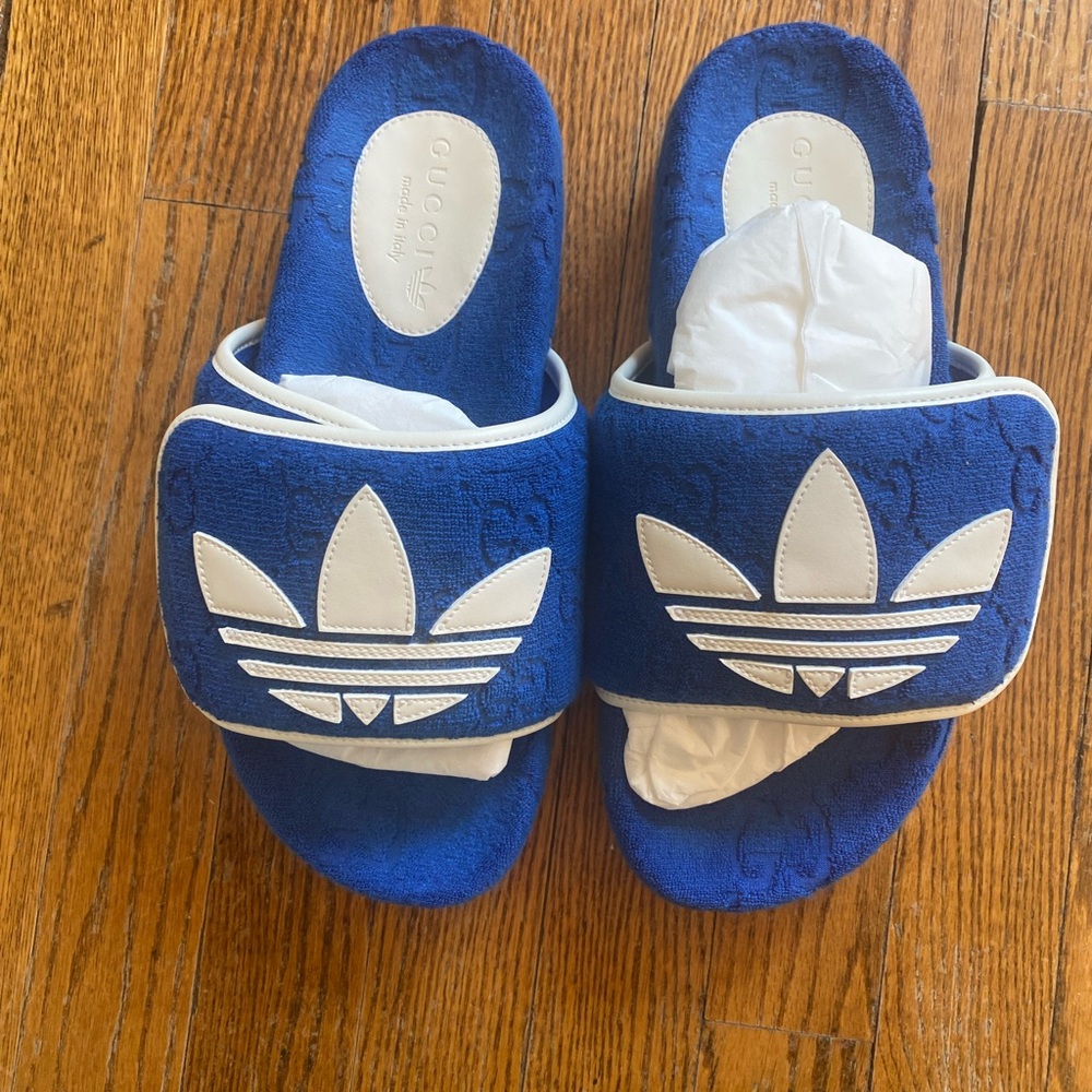 Gucci x Adidas Terry cloth sandals